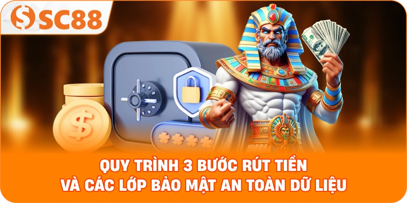 quy trình 3 bước rút tiền và các lớp bảo mật an toàn dữ liệu